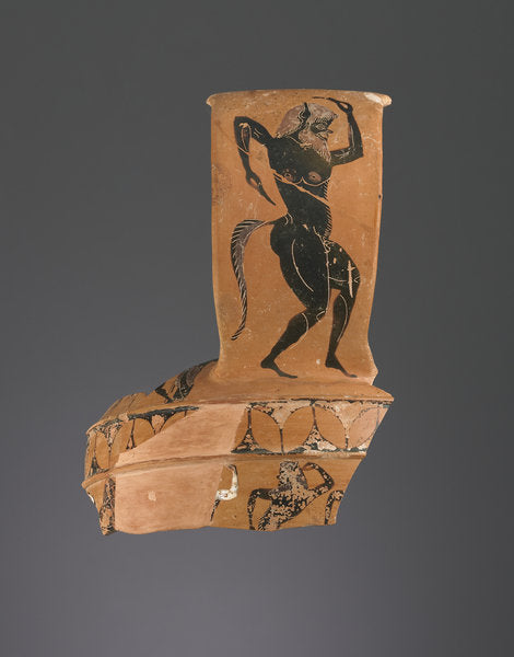 Detail of Athenian Attic black-figure Nikosthenic amphora fragment, c.550-40 BC by Greek school