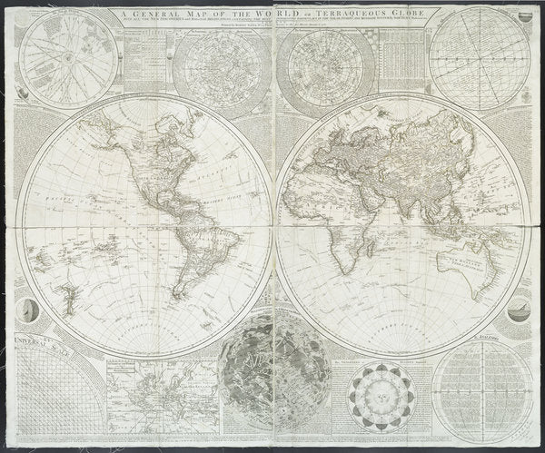 Detail of A general map of the world or terraqueous globe by Samuel Dunn, 1787 by English School