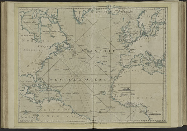 Detail of The Atlantic or Western Ocean from the West-India atlas, 1775 by Thomas Jefferys