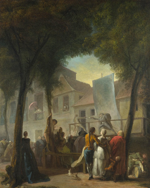 Detail of A Street Show in Paris, 1760 by Gabriel de Saint-Aubin