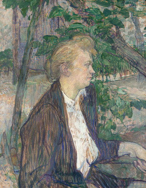 Detail of Woman seated in a Garden, 1891 by Henri de Toulouse-Lautrec