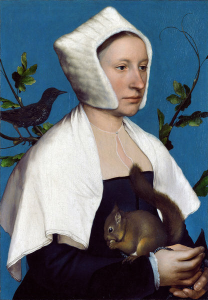 Detail of Lady with a Squirrel and a Starling, c.1526-28 by Hans Holbein the Younger