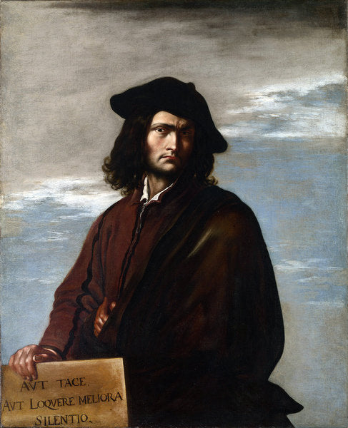 Detail of Self Portrait, c.1645 by Salvator Rosa