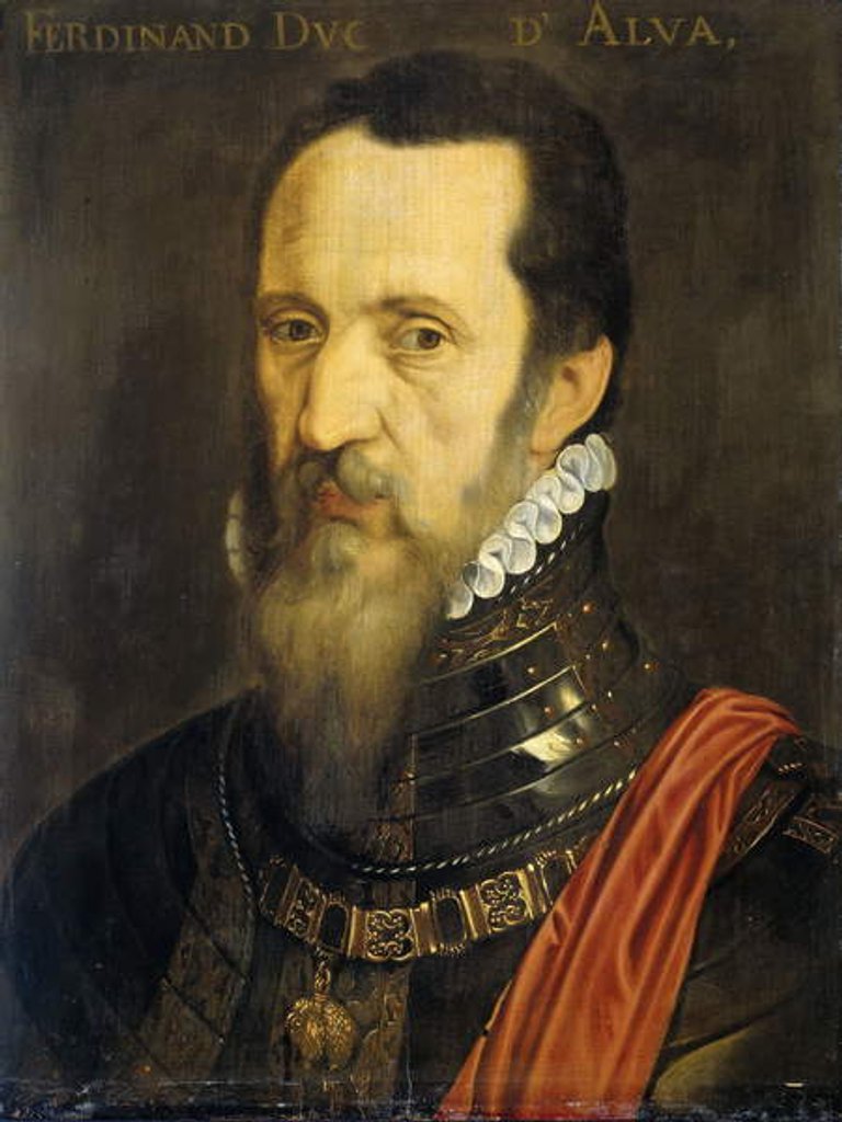Detail of Portrait of Fernando Alvarez de Toledo, 17th century by Dutch School