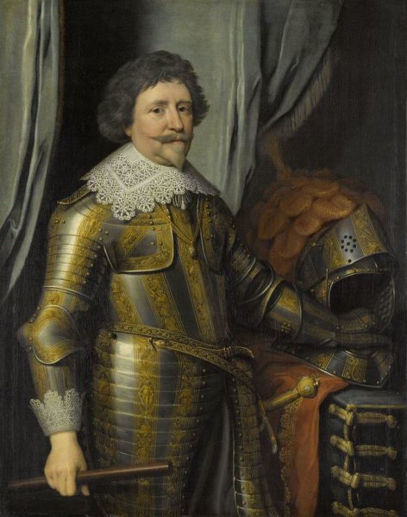 Detail of Frederick Henry, Prince of Orange, workshop of Michiel Jansz van Mierevelt, c.1632 by Michiel Jansz. van Miereveld (after)