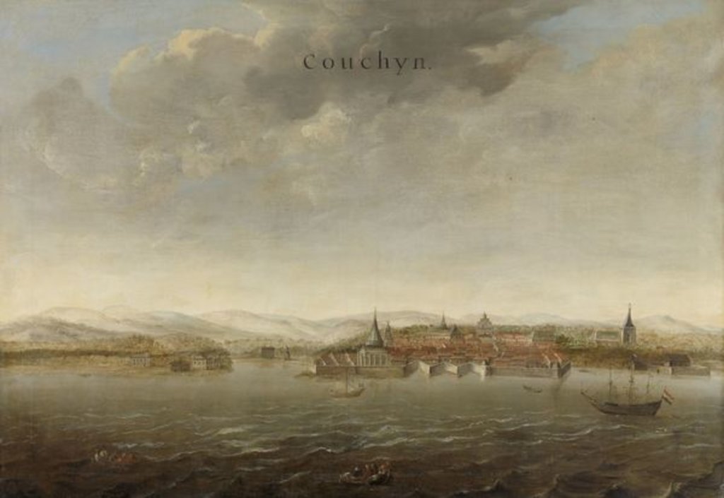 Detail of View of Cochin on the Malabar Coast of India, c.1662-3 by Johannes Vinckeboons