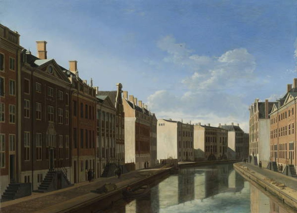 Detail of The ‘Golden Bend’ in the Herengracht, Amsterdam from the East, 1671-2 by Gerrit Adriaensz Berckheyde