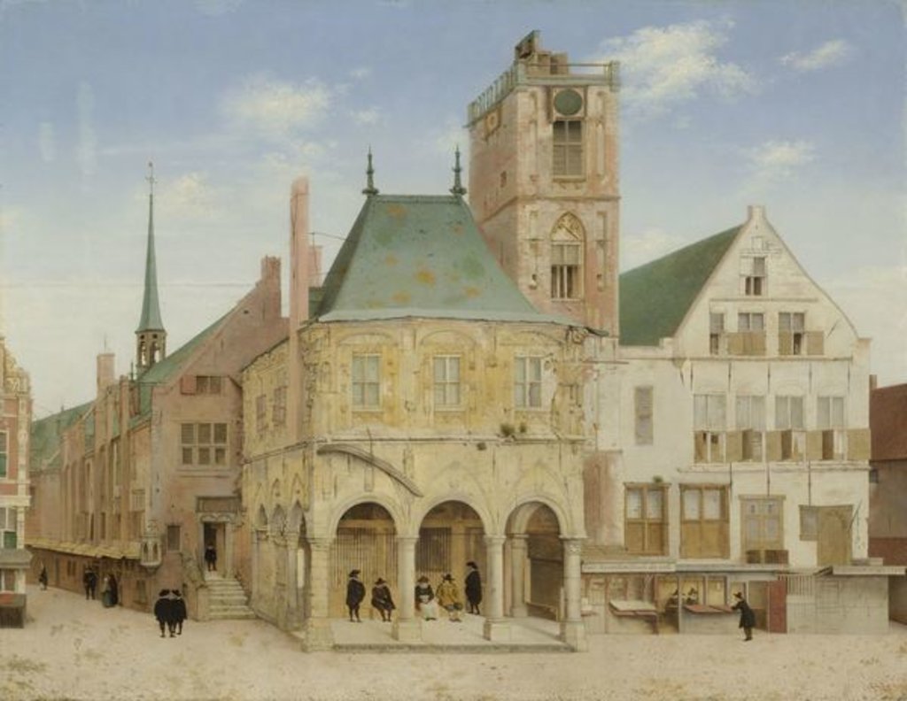 Detail of The Old Town Hall of Amsterdam, 1657 by Pieter Jansz Saenredam