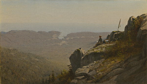Detail of The Artist Sketching at Mount Desert, Maine, 1864-5 by Sanford Robinson Gifford
