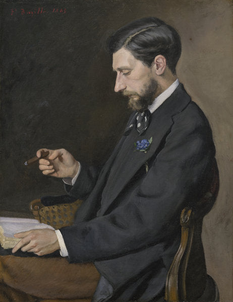 Detail of Edmond Maître, 1869 by Jean Frederic Bazille