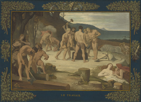 Detail of Work, c.1863 by Pierre Puvis de Chavannes