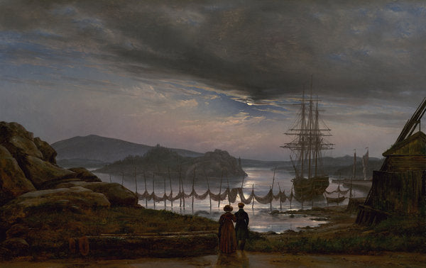 Detail of View from Vaekero near Christiania, 1827 by Johan Christian Dahl