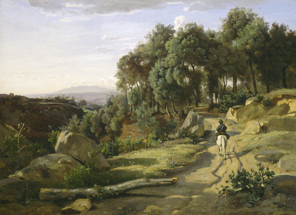 Detail of A View near Volterra, 1838 by Jean Baptiste Camille Corot
