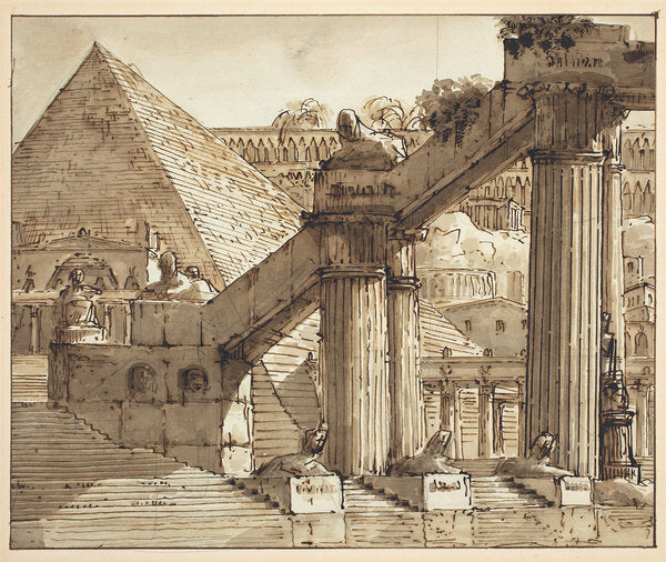 Detail of Egyptian Stage Design, 1800-10 by Pietro Gonzaga