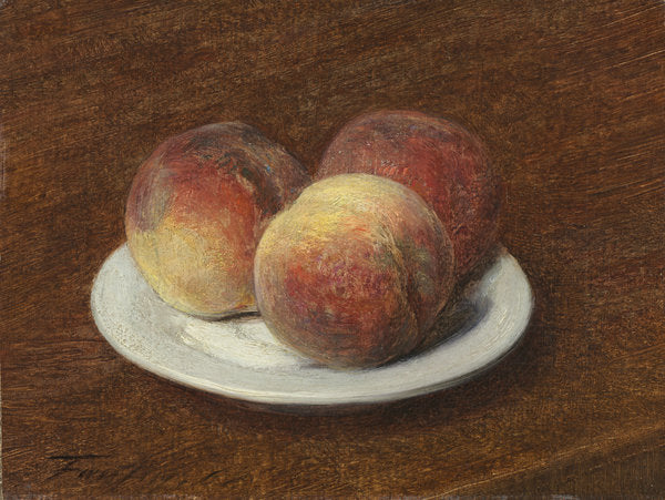 Detail of Three Peaches on a Plate, 1868 by Ignace Henri Jean Fantin-Latour