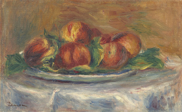 Detail of Peaches on a Plate, 1902-5 by Pierre Auguste Renoir
