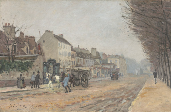 Detail of Boulevard Héloïse, Argenteuil, 1872 by Alfred Sisley