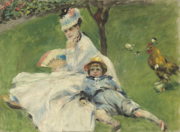 Detail of Madame Monet and Her Son, 1874 by Pierre Auguste Renoir