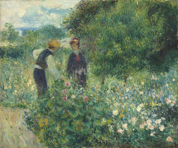 Detail of Picking Flowers, 1875 by Pierre Auguste Renoir