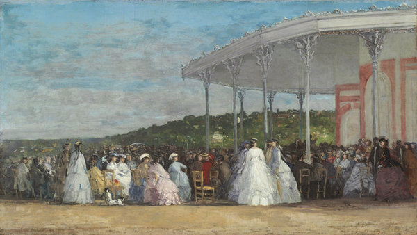 Detail of Concert at the Casino of Deauville, 1865 by Eugene Louis Boudin