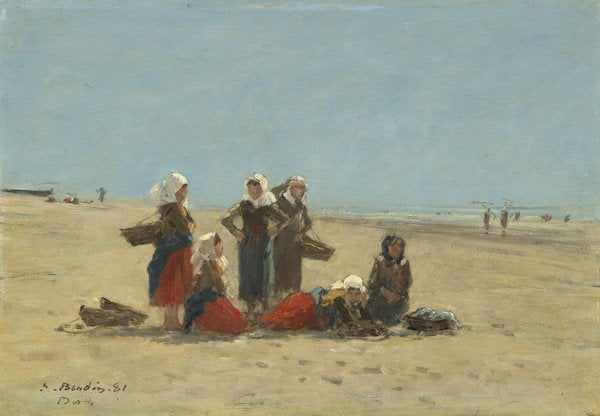 Detail of Women on the Beach at Berck, 1881 by Eugene Louis Boudin