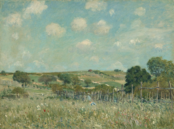 Detail of Meadow, 1875 by Alfred Sisley
