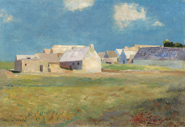 Detail of Breton Village, c.1890 by Odilon Redon