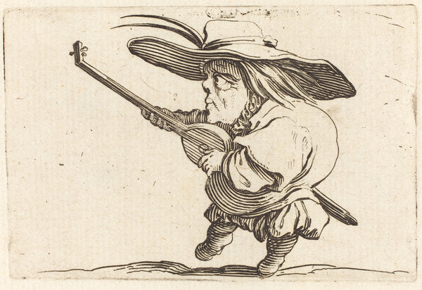 Detail of The Lute Player, c.1622 by Jacques Callot