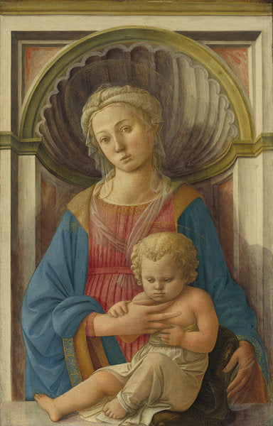 Detail of Madonna and Child, c.1440 by Fra Filippo Lippi