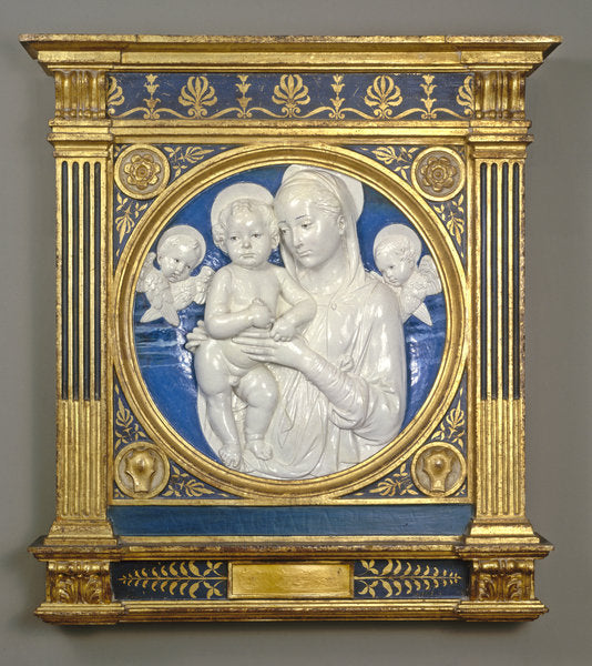 Detail of Madonna & Child with Cherubs, c.1485 by Andrea Della Robbia