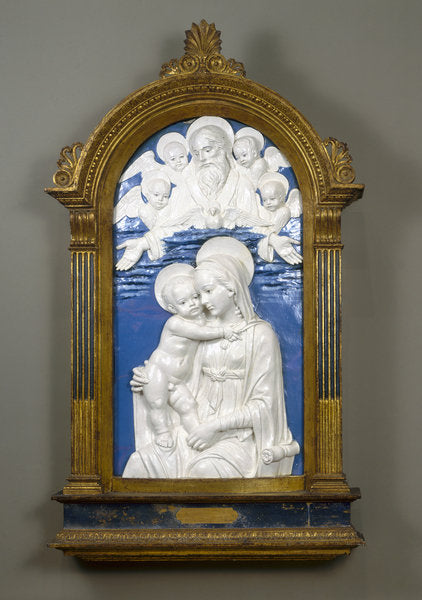 Detail of Madonna and Child with God the Father and Cherubim, 1480-90 by Andrea Della Robbia