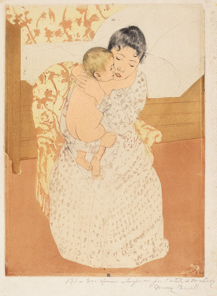 Detail of Maternal Caress, 1890-1 by Mary Stevenson Cassatt