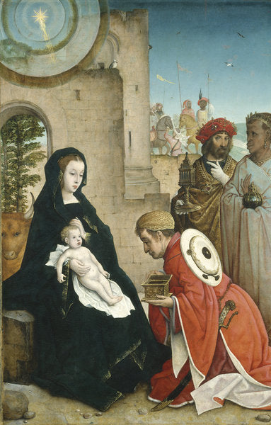 Detail of Adoration of the Magi, c.1508-19 by Juan de Flandes