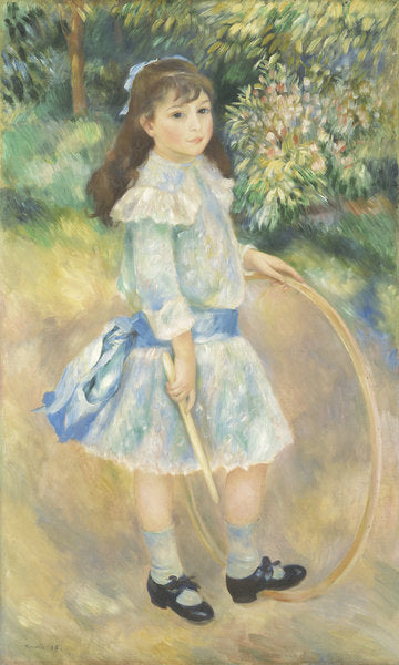 Detail of Girl with a Hoop, 1885 by Pierre Auguste Renoir