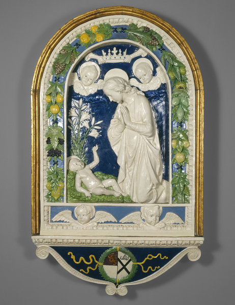 Detail of Adoration of the Child, after 1477 by Andrea Della Robbia