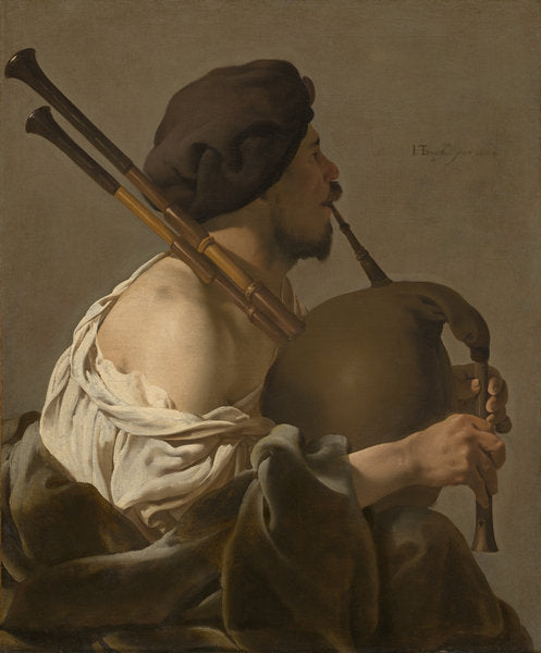 Detail of Bagpipe Player, 1624 by Hendrick Ter Brugghen