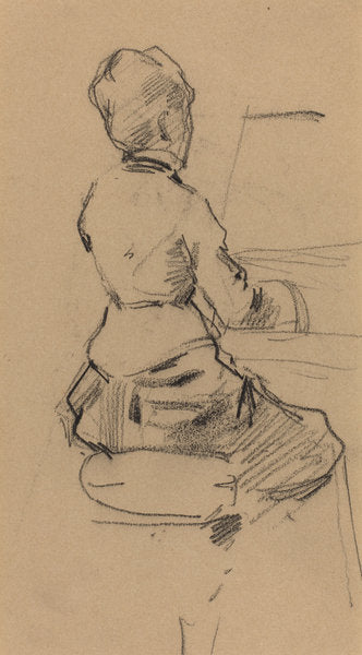 Detail of Young Woman Seated at a Piano [verso], c.1890 by Jean Louis Forain