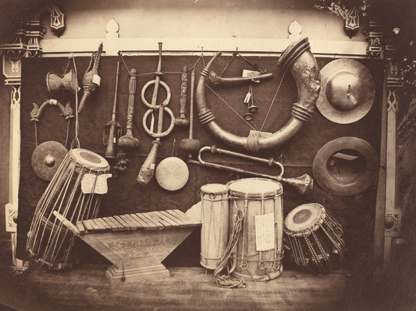 Detail of Still Life of Musical Instruments, c.1863 by Edmond Lebel
