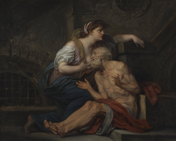 Detail of Simon and Pero, Roman Charity, c.1767 by Jean Baptiste Greuze