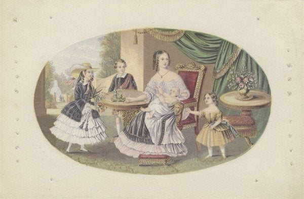 Detail of Her Majesty Queen Victoria and Family, c.1851 by English School
