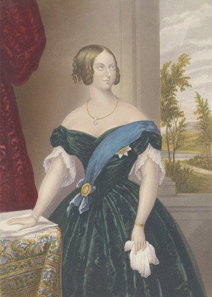 Detail of Queen Victoria, c.1860 by George Baxter (after)