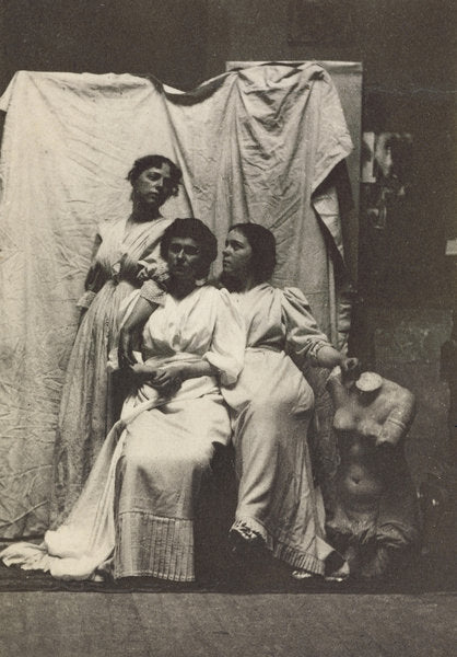 Detail of Cook Cousins in Classical Costume in Eakins's Chesnut Street Studio, c.1892 by Thomas Cowperthwait Eakins
