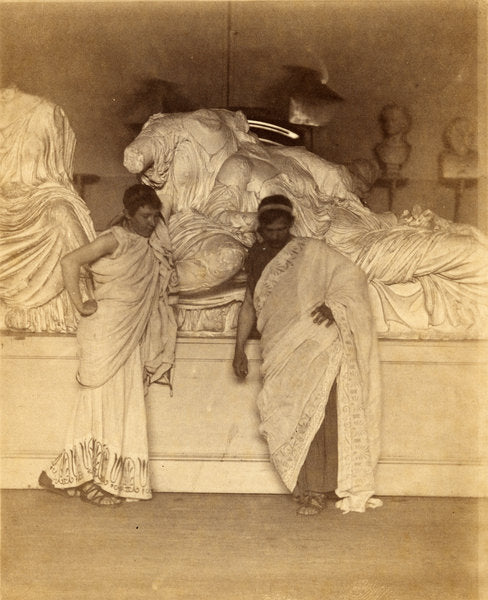 Detail of Two male students in Grecian Costume before a plaster cast of the three fates from the Elgin Marbles, c.1882-3 by Thomas Cowperthwait Eakins