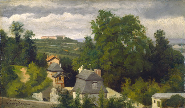 Detail of View of the outskirts of Caen, 1872-75 by Stanislas Victor Edouard Lepine