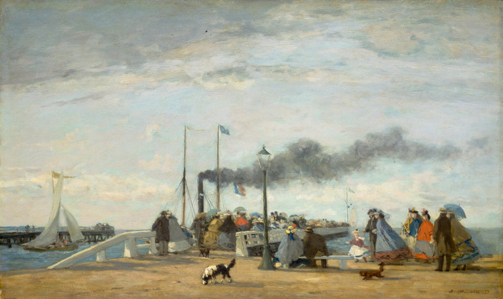 Detail of Jetty and Wharf at Trouville, 1863 by Eugene Louis Boudin