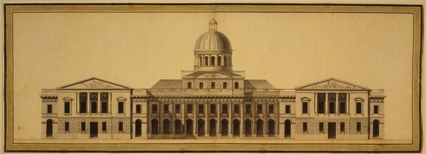 Detail of Design for U.S. Capitol, 1793 by Etienne Sulpice Hallet