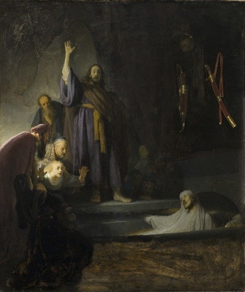 Detail of The Raising of Lazarus, c.1630-2 by Rembrandt Harmensz. van Rijn