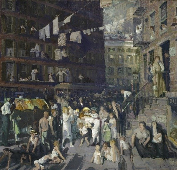 Detail of Cliff Dwellers, 1913 by George Wesley Bellows