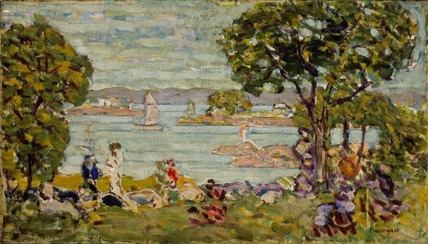 Detail of Cove, Maine, c.1907-10 by Maurice Brazil Prendergast