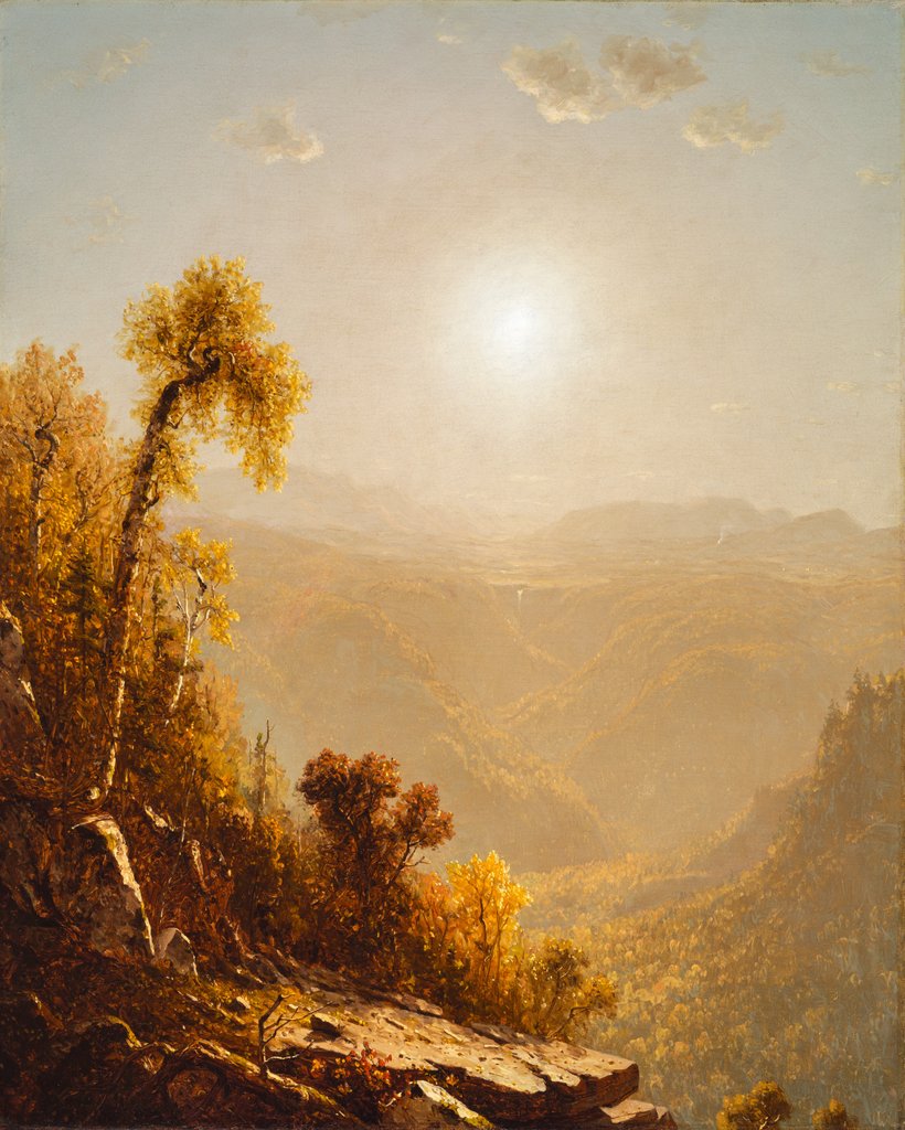 Detail of October in the Catskills, 1880 by Sanford Robinson Gifford